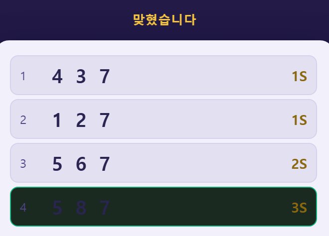 훈수만 따라가면 3자리는 예닐곱 번 안에 끝납니다.