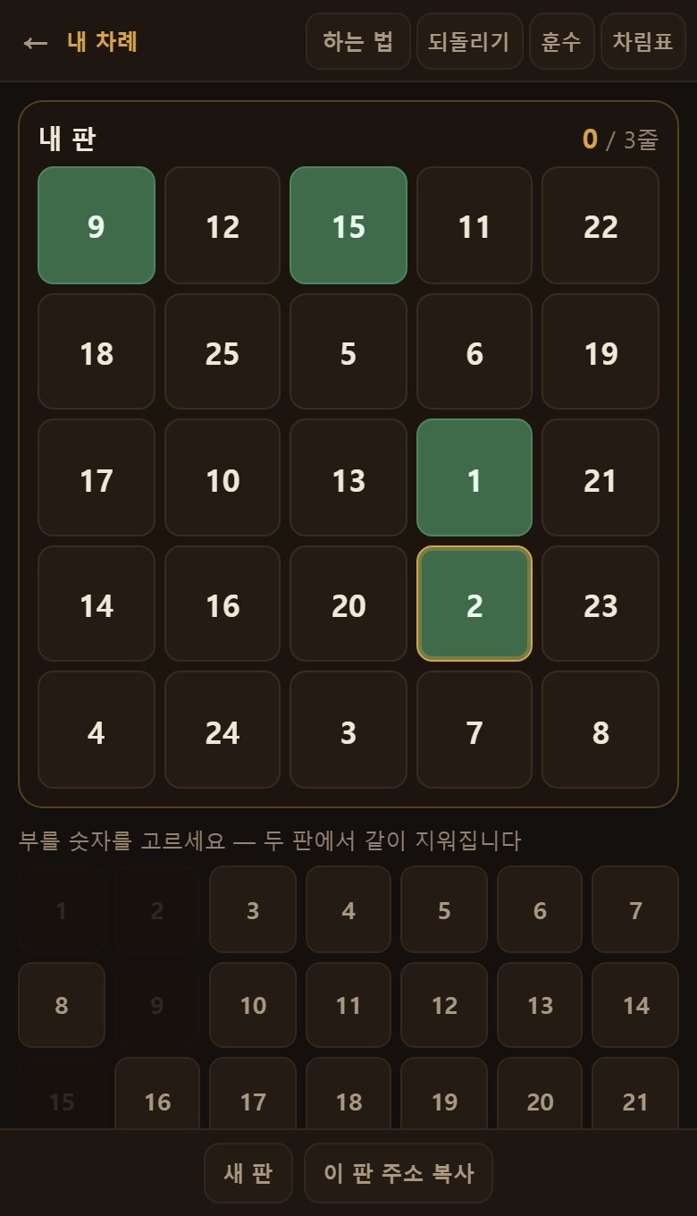 되돌리기로 물린 뒤입니다. 내가 부른 것과 컴퓨터가 부른 것이 함께 물러납니다.
