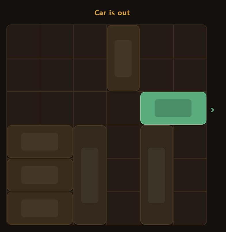 Out. It shows the moves you took and the fewest possible.