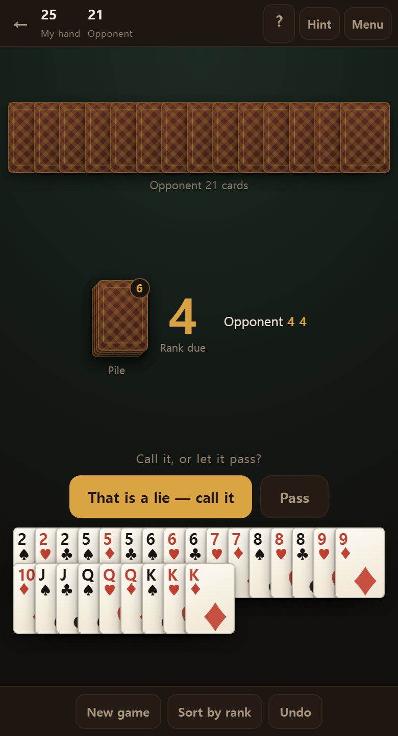 After an undo. Your card and their reply are taken back together.