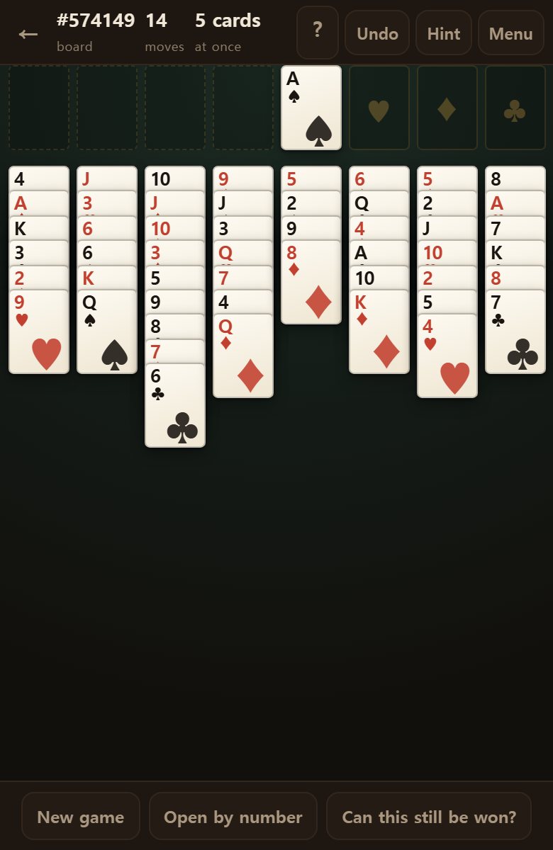 Send the aces and twos up early, and keep the rest in the columns as landing places.
