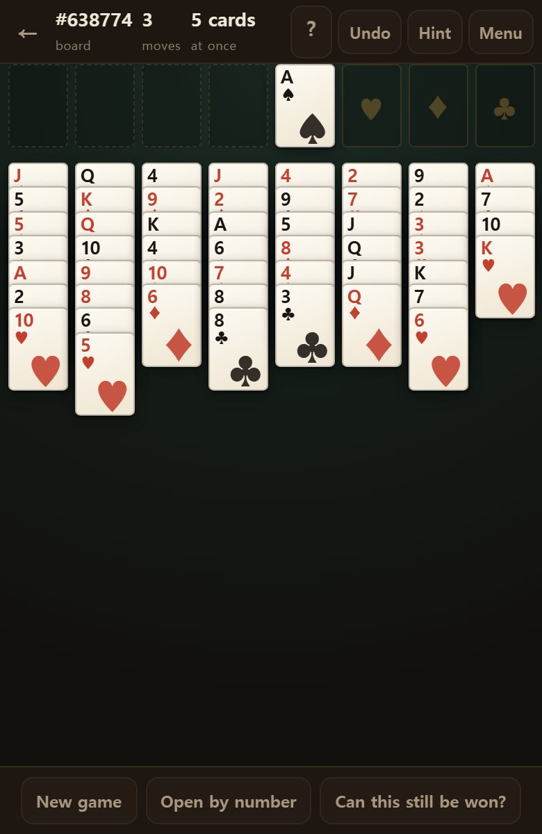 After undoing a few moves. You can take back as many as you like, right to the start.