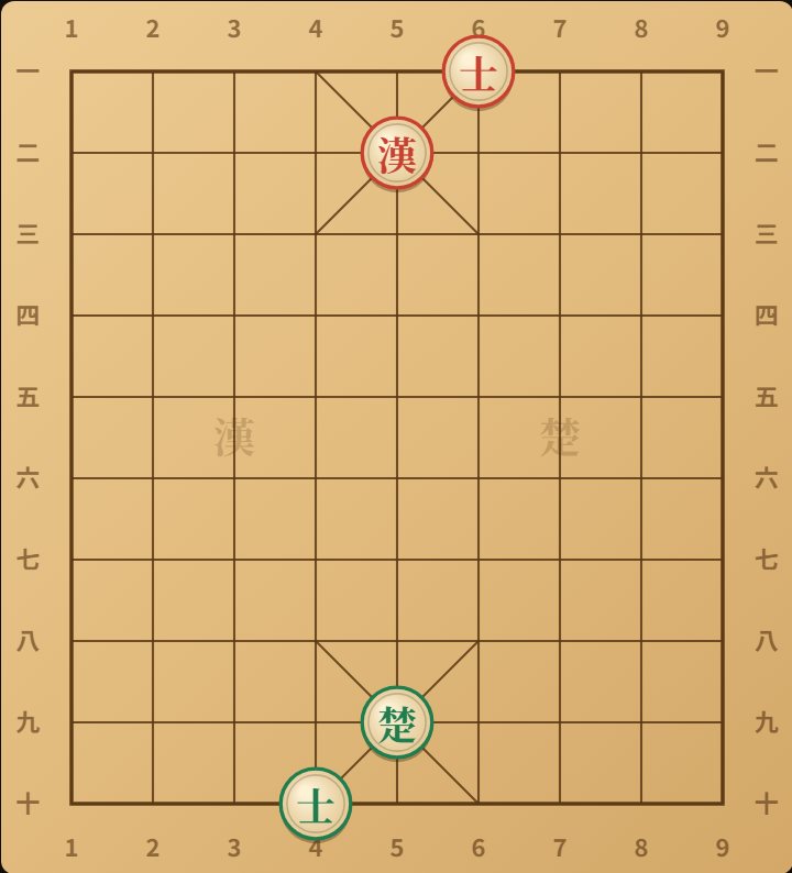 The two Generals face each other along a line with nothing in between. You may not move into this.