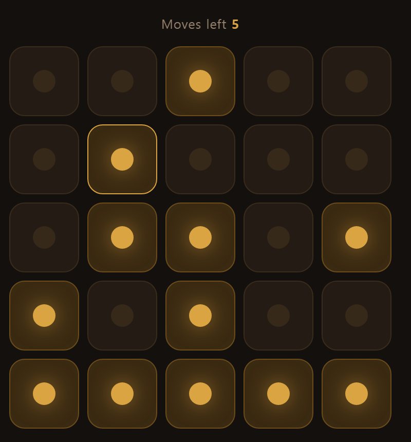 The moves left show above the board. Tap well and this number drops by one each time.