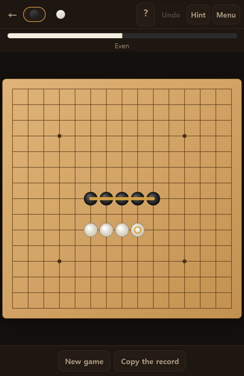 Five in a straight line — across, down or diagonally — wins on the spot.