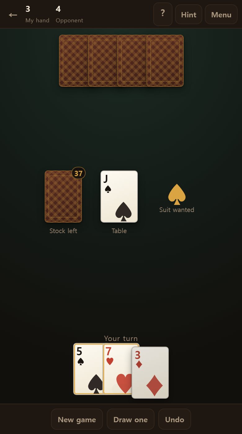 A J skips their turn, and you play again straight away.