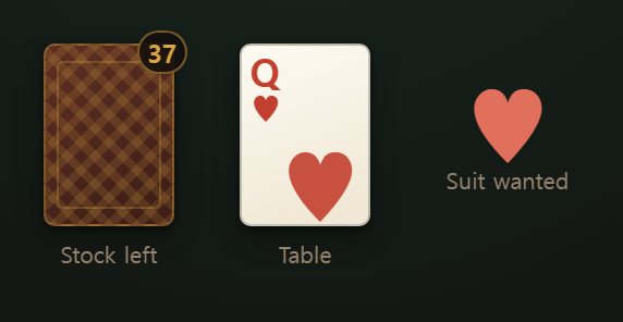 The stock is in the middle left, the table on the right. With nothing to play, you take one from the stock.