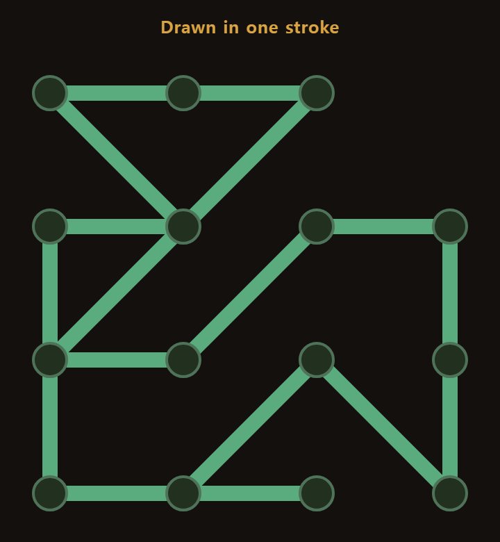 Every line traced once. They turn green.