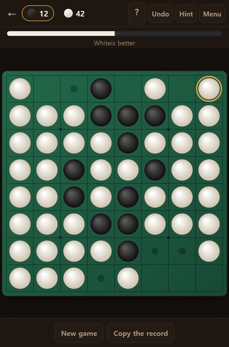 The board is nearly full. From here the game is solved to the end.