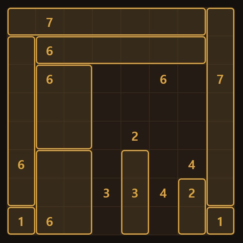 If only one number can reach a leftover square in a corner, that number's rectangle is settled.