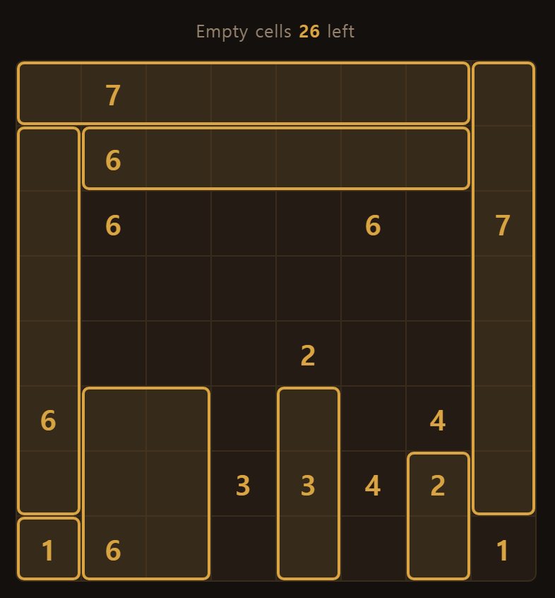 A board that solves by reasoning alone, about half done — not one square was guessed.
