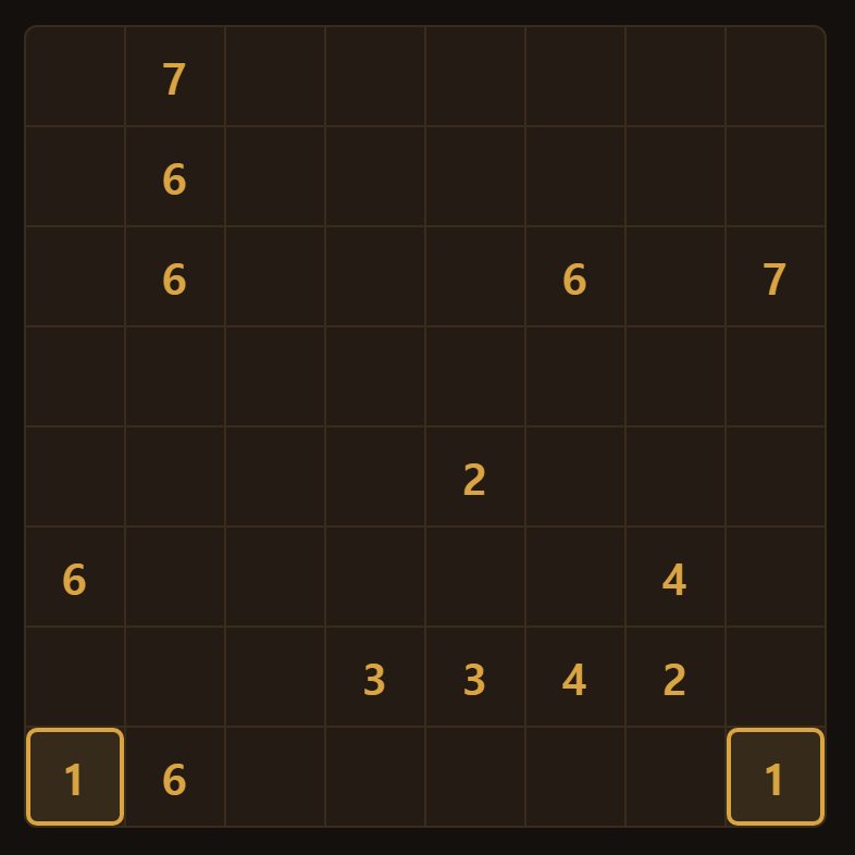 A 1 is a rectangle of its own square. Draw those first.