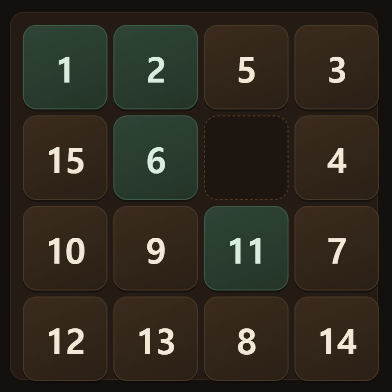 The last two tiles of a row are stood upright at the end of it, then turned in together.