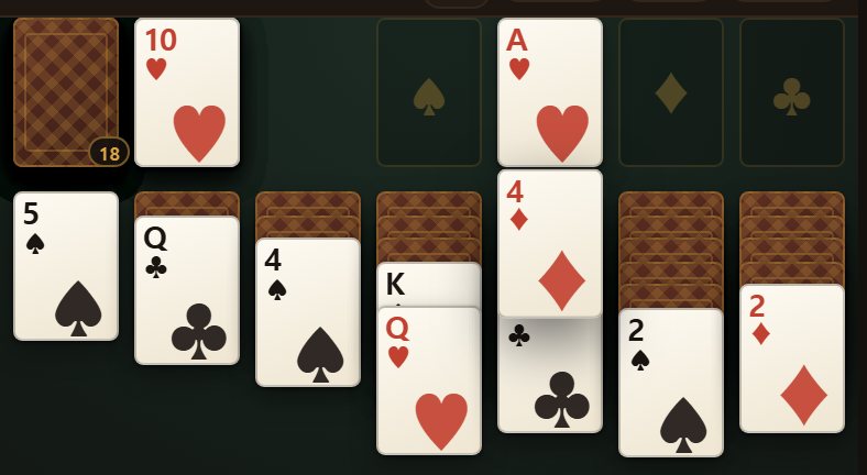 Press and drag a card and it lifts with a shadow. Let go over the column you want.