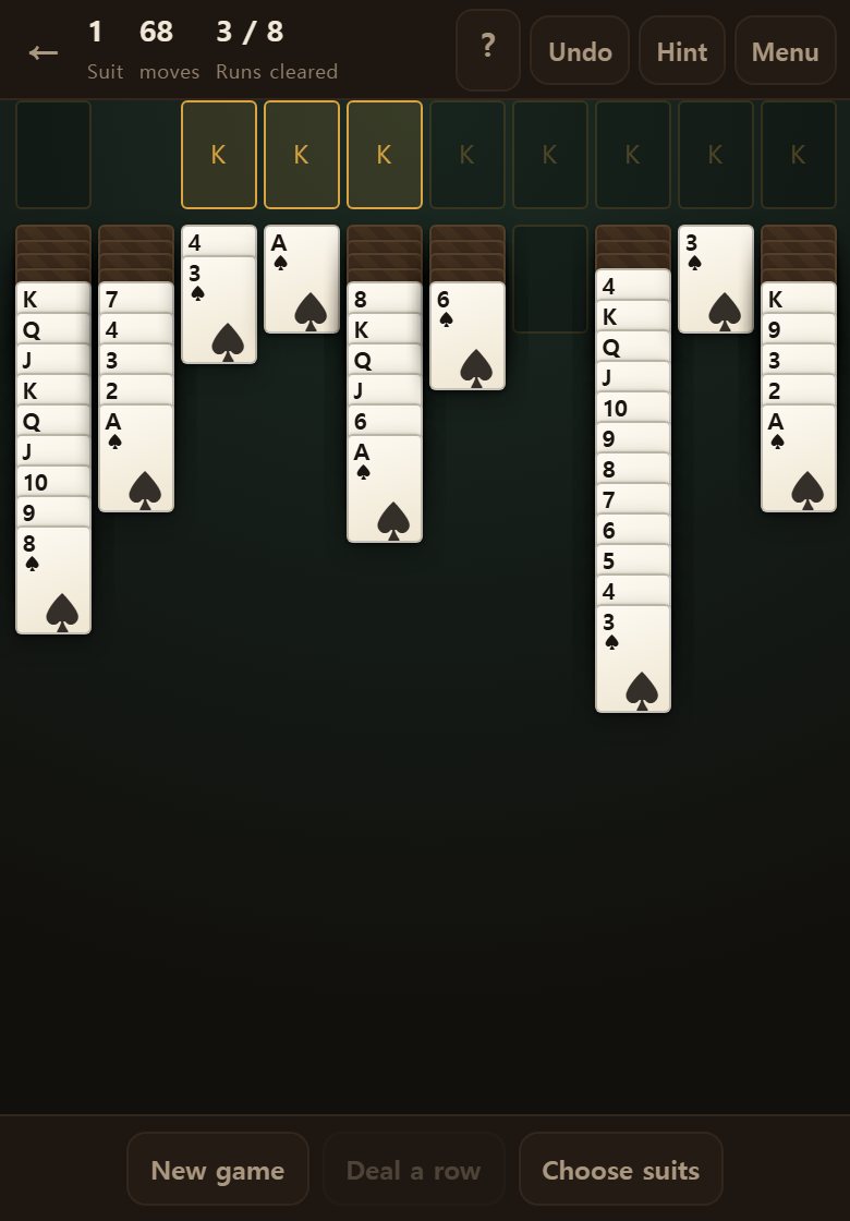 When a run comes off, one of the spaces above lights gold. Fill all eight and you win.