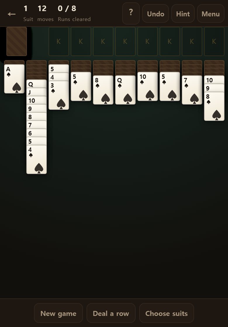 A run in a single suit. It is picked up whole and moves in one go.