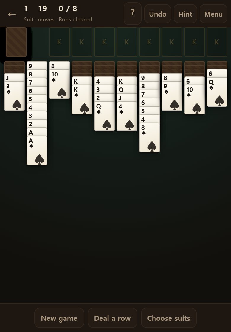After an undo. Any card that turned over by itself turns back too.
