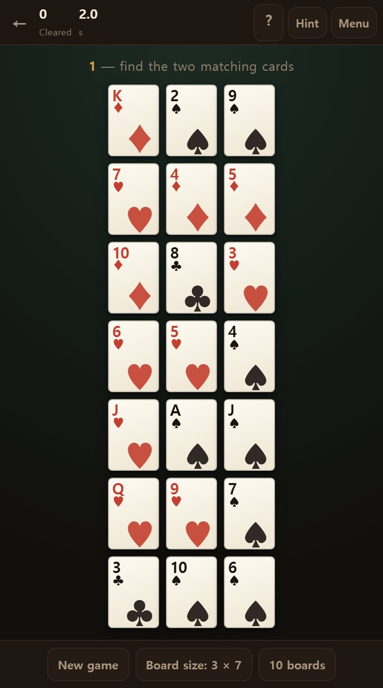 You can set the board size. Wider means more ground for your eye to cover.