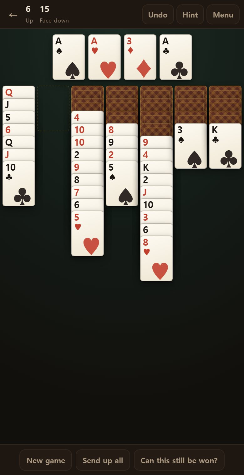 “Can I still win?” searches from the most promising moves to see whether a winning path remains.