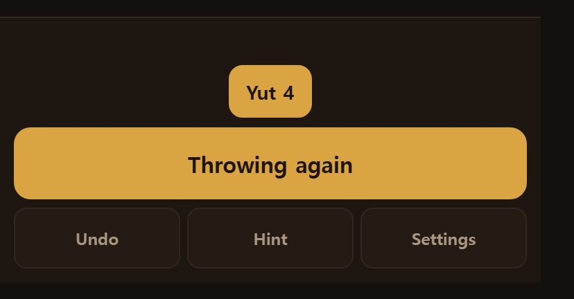 The throw button and the result below it. Do, Gae, Geol, Yut and Mo appear here.