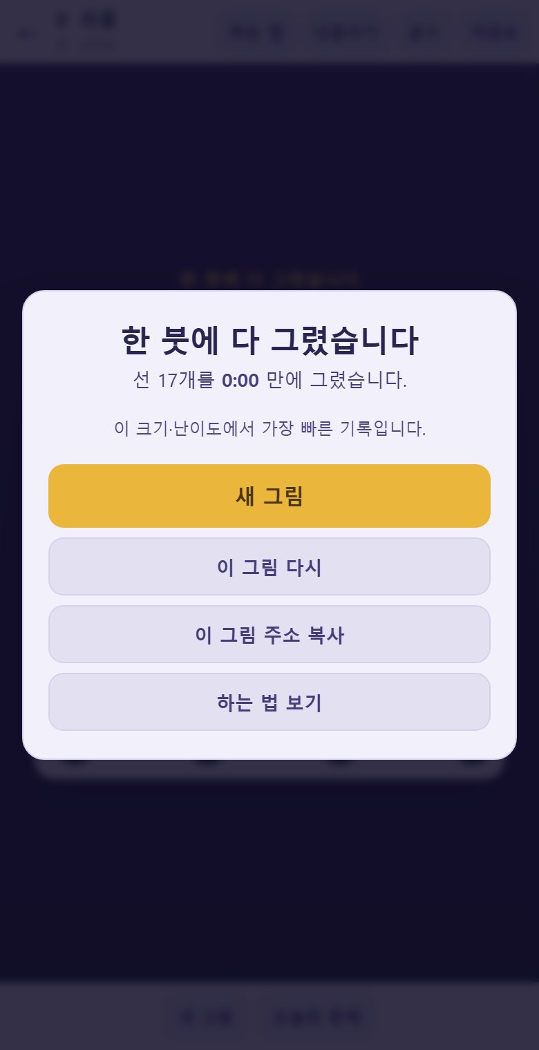 다 그리면 이 그림 주소 복사가 나옵니다. 남이 열어도 똑같은 그림입니다.