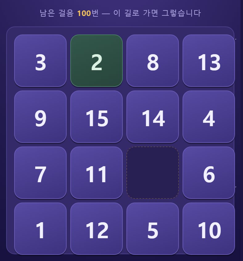 다 맞춘 판에서 거꾸로 밀어 만듭니다. 되짚으면 반드시 맞으니 늘 풀립니다.